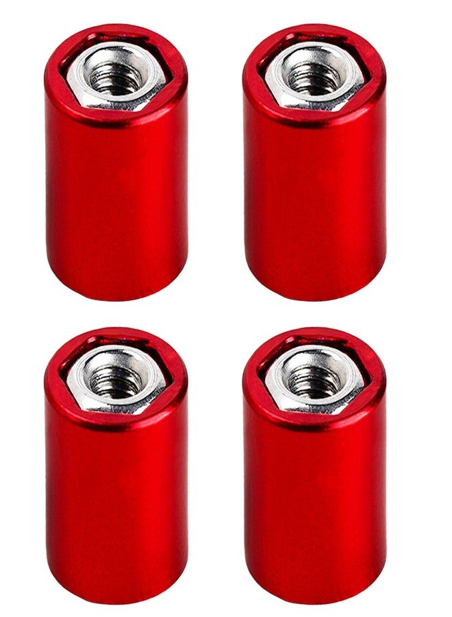 DJX 4PCS Aluminum M2 Wheel Nut Cap Center Lock Nut for Axial SCX24 AXI90081 AXI00004 Jeep C10 Upgrades 1/24 RC Crawler Car (Red) - Image 2